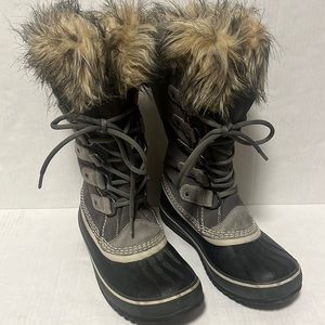 Sorel Joan of Arctic Gray Waterproof Snow Boots